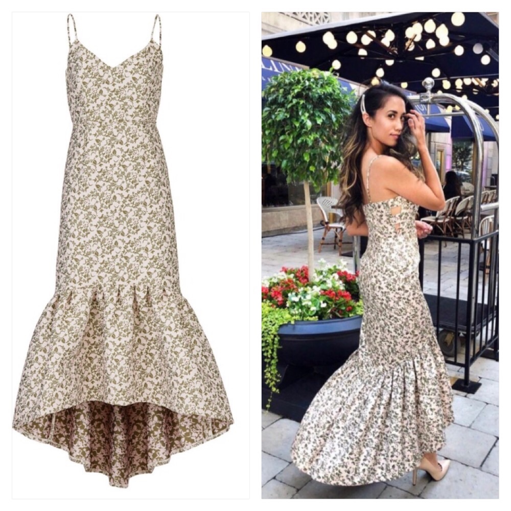 JILL JILL STUART JACQUARD PRINT DRESS BLUSH/OLIVE